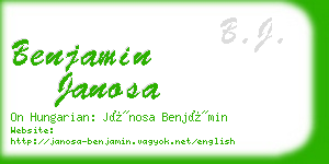 benjamin janosa business card